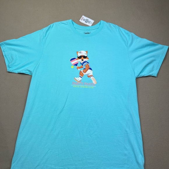 Party Pants HJF Social Dinkers Club SS Pickleball T-Shirt, Mint Green. Sz XL - Picture 1 of 9